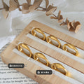 Gold Organic Wavy Smooth Band Rings Multi US Size Options view 2