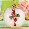 White-Pom Red Jeweled-Pinwheel