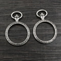 Round Pocket Watch Style Open Bezel Pendants in Two Finishes view 3