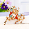 Crystal Flying Horse Keychains with Six Fortune Cord Options view 8