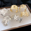 Metal Flower Dragonfly Open Cuff Bracelets Six Styles view 2