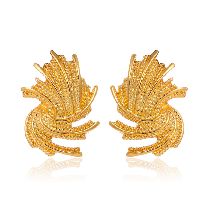 Gold Tone Firework Metal Dangle Earrings Dangle Jewelry