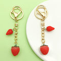 Strawberry, Cherry and Orange Charm Keychains in 31 Pictured Variations for Bags and Keys view 2