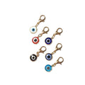 Mini Gold Tone Evil Eye Lobster-Clasp Charms in Six Colors view 5