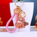 Jeweled Octopus Keychains with Fortune Cords and Loose Heart Loops view 1