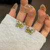 Green Butterfly Studs