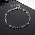 Silver Tone Beaded Evil Eye and Stone Chip Chain Bracelets view 9