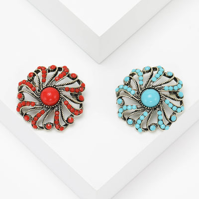 spiral medallion brooch shown from the front