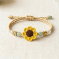 Crocheted Flower Bracelets In Five Colorful Floral Designs view 4