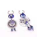 Silver Tone Owl and Tree of Life Evil Eye Split Ring Keychains view 5