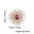 Sunflower Crystal Two Designs Metal Brooch Pin for Jackets and Lapels view 2