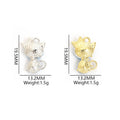 Faceted Crystal Cat Charms in Ten Colors and Two Metal Tones view 2