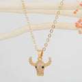 Gold Tone Crystal Animal Pendant Necklaces in Five Designs view 5