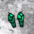 Halloween Coffin Drop Earrings Bat Spiderweb Four Colors view 6