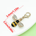 Yellow Bee And White Daisy Metal Charms With Lobster Clasps view 7