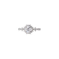 Silver Open Rings Pearl Baguette Halo And Crystal Designs view 5