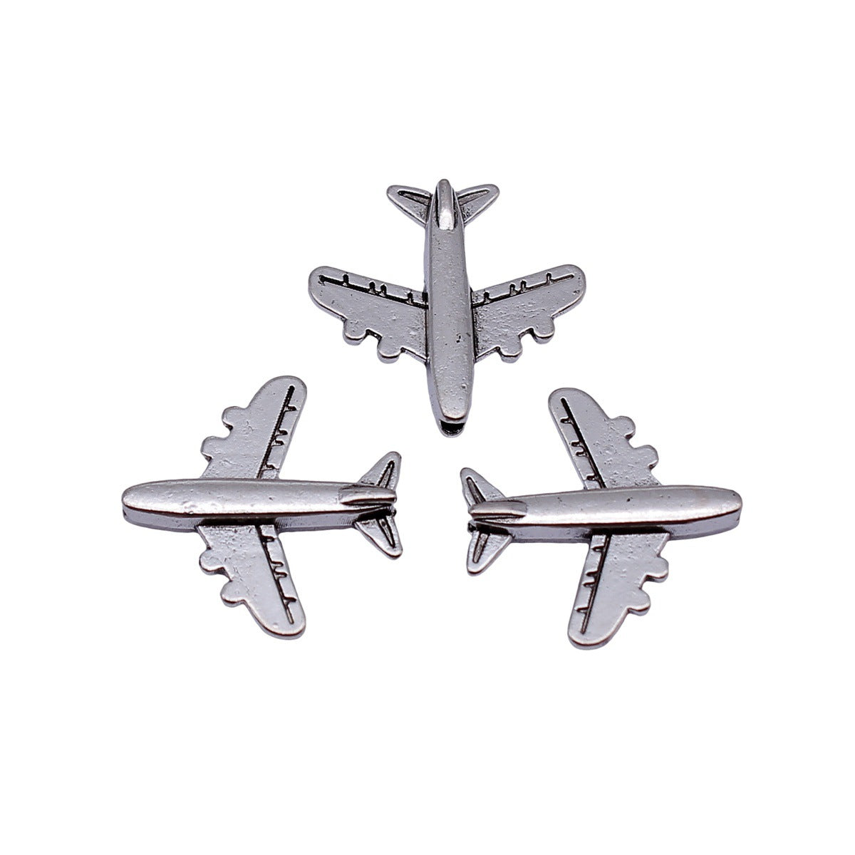 20x20mm 1.4g Antique Silver Zinc Alloy Airplane Small Hole Beads for Bracelet Necklace Jewelry Making