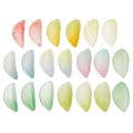 Frosted Glass Leaf Charms in Nine Gradient and Flecked Finishes view 5