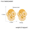 Layered Daisy Cluster Earrings in Four Enamel Colorways view 7