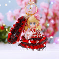 Jeweled Dark Theme Doll Keychains in Four Distinct Character Styles view 8