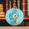 Sky-Blue-Pom Ball-Mouse