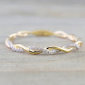Twisted Vine Clear-Stone Pave Band Ring In Three Metal Tones view 2