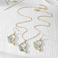 Pressed Flower Ghost Necklace, Earrings and Coordinated Set view 2