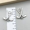 Vintage Antique Silver Sports Equipment Metal Charms with 81 Listed Options view 12