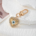 Evil Eye Alloy Keychains Disc Hexagon Heart 4 Styles view 4
