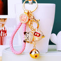 Bell Lucky Cat Keychains with Seven Fortune Loops and Two Loop Only Options view 10