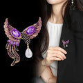 Bird Pearl Look Metal Brooch Pin for Jackets and Lapels view 3