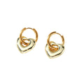 Gold Tone Acrylic Heart Hoop Earrings in Six Colors view 5