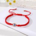 Braided Cord Blue Evil Eye Adjustable Bracelets in Four Designs view 3