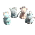 Flocked Animal Keychains Rhino Cat Deer Koala 4 Styles view 5
