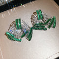 Crystal Bow Statement Earrings in Polished Statement Design view 6