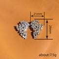 Silver Cascading Cluster Ear Climber Stud Earrings view 4