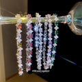 Silver Geometric Flower Oval Crystal Bracelets Four Colors view 1