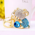 Jeweled Lamb Holding a Gem Keychains in Three Colors and Loop Styles view 8