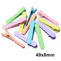 Colorful Painted Metal Alligator Hair Clips in Six Sizes view 10