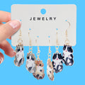 Cat Dangle Earrings, Three Pairs Per Set, Four Styles view 1