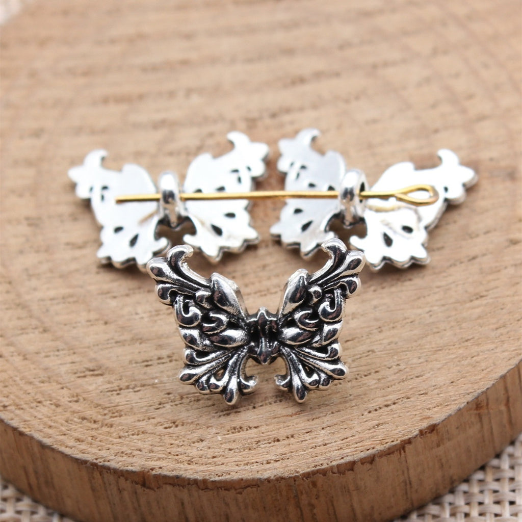 18x14mm 1.3g Antique Silver Zinc Alloy Butterfly Small Hole Spacer Beads for DIY Jewelry Making
