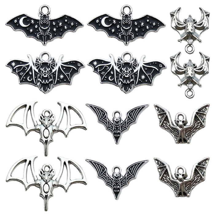Metallic Bat Metal Charms with 7 Listed Options for DIY Jewelry Making