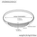 Zircon Pave Stainless Steel Hinge Bangles Gold Or Steel view 8