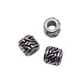 Knot Pattern Cube Bead in Detailed Metal Finishes for Jewelry Making view 3