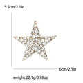 Crystal Five Point Star Brooch in Six Color Finishes view 7