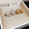 Crystal Planet Hoop Earrings in Silver and Gold Tones view 4