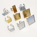 Square and Rectangular Cabochon Ring Blank Settings view 3