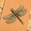 Large Dragonfly Alloy Pendant Charm 71x63mm