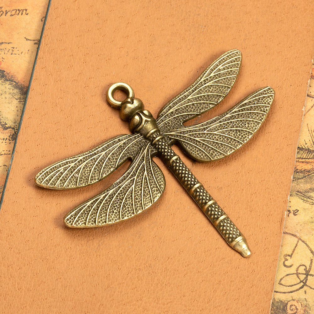 Large Dragonfly Alloy Pendant Charm 71x63mm