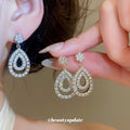 Crystal Teardrop Earrings in Silver and Gold for Everyday Styling view 2